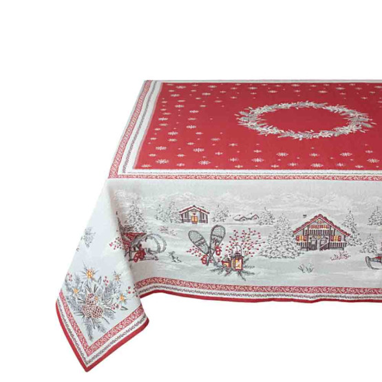 Nappe Savoie rouge et grise 260 x 145 cm – Esprit montagnard et traditionnel pour une table chaleureuse et conviviale. Nappe Savoie rouge et grise 260 x 145 cm – Esprit montagnard et traditionnel pour une table chaleureuse et conviviale.