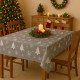 NAPPE NOEL - FLOCON - SAPIN - ANTITACHE - RECTANGLE - GRIS
