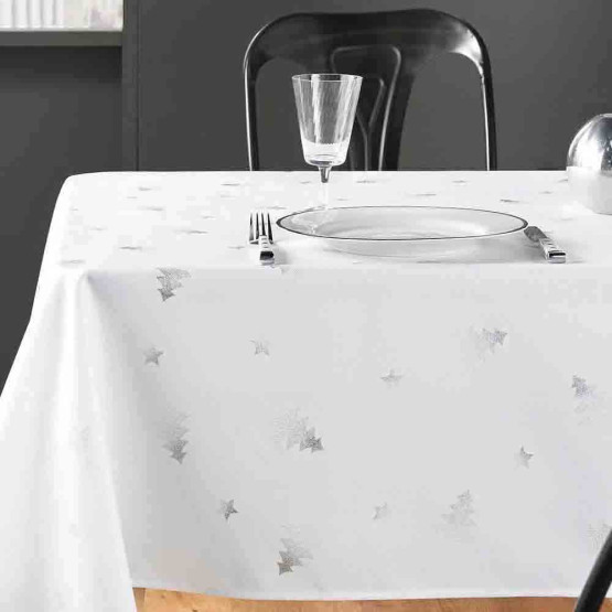 NAPPE SAPIN BLANC - NOEL - ANTITACHE - 3M50