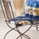 Coussin de chaise 4 rabats tournesol abeille bleu
