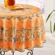 Nappe ronde anti tache sans repassage Glycine et Lavande saumon 1m80