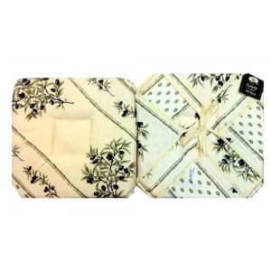 Coussin de chaise olivou écru 