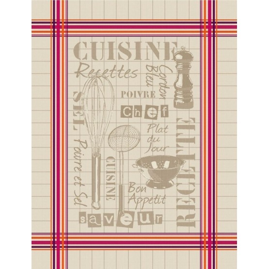 Lot de 3 Torchons coton tissé Jacquard cuisine Lot de 3 Torchons coton tissé Jacquard cuisine