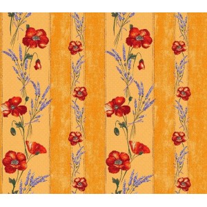 Nappe coton 2m/1m55  coquelicot lavande jaune