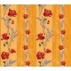 Nappe coquelicot jaune coton enduit 1m55/1m20