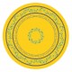 Nappe ronde coton enduit ramatuelle jaune bleu 1m80