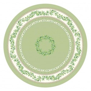 Nappe ronde coton ramatuelle vert 1m80
