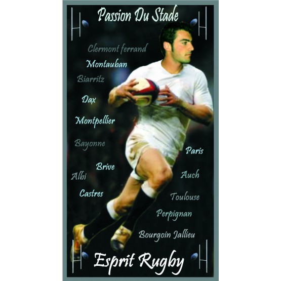 Serviette de plage esprit rugby 100 cm / 180 cm Serviette de plage esprit rugby 100 cm / 180 cm