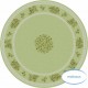 Nappe ronde coton enduit clos des oliviers vert 1m80