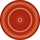 Nappe ronde jacquard coton tissé  2m30 Bastide rouge