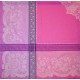 Nappe coton tissé jacquard traité téflon Dentelle framboise  2m50/1m60