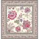 Nappe carrée jacquard  garance fushia bleu   1m45/1m45