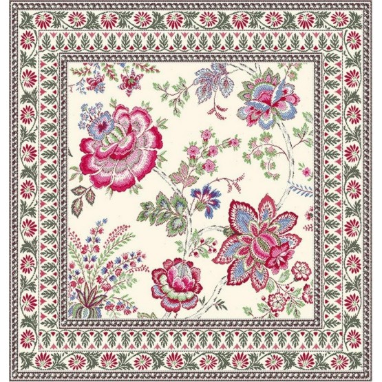 Nappe carrée 150x150 Jacquard polyester LOUNGE perle