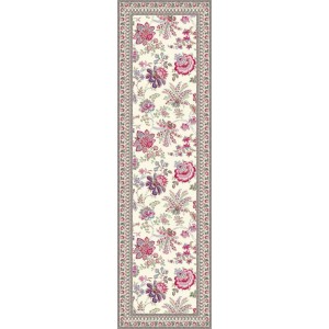 Nappe carrée jacquard  garance fushia bleu   1m45/1m45