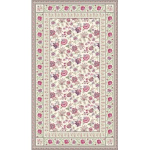 Nappe carrée jacquard  garance fushia bleu   1m45/1m45