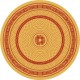 Nappe ronde jacquard coton tissé  2m30 Bastide jaune rouge