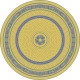 Nappe ronde jacquard coton tissé  2m30 Bastide jaune bleu