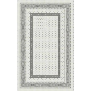 Nappe 160cm x 260 cm Jacquard Bastide gris traité téflon 