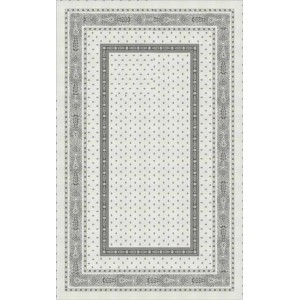 Nappe 160cm x 260 cm Jacquard Bastide gris traité téflon 