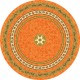 Nappe ronde coton enduit  tradition rouille 1m80