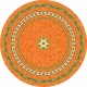 Nappe ronde coton enduit  tradition rouille 1m80