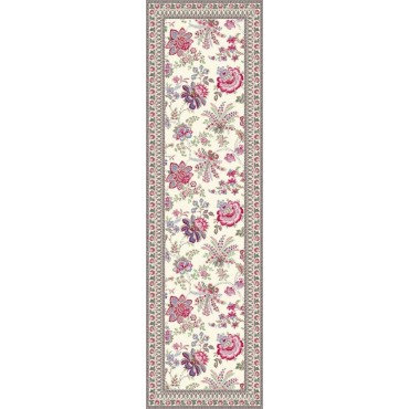 Chemin de table jacquard garance fushia bleu 1m 70 / 50 cm