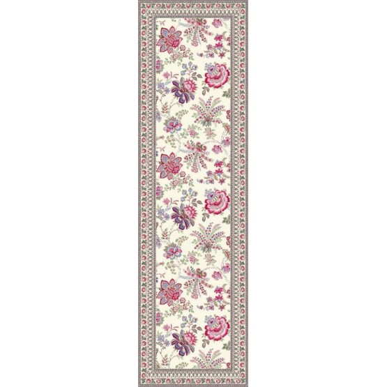 Chemin de table jacquard garance fushia bleu 1m 70 / 50 cm