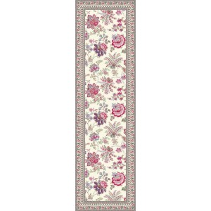 Chemin de table jacquard garance fushia bleu 1m 70 / 50 cm