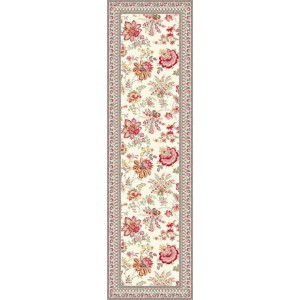 Chemin de table jacquard garance jaune rouge 1m 70 / 50 cm