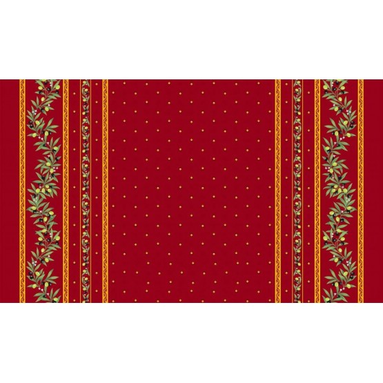 Nappe Quiberon corail coton polyester enduit plastifiée 2m50 x 1m50