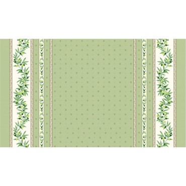 Nappe  coton enduit 1m50/1m20 ramatuelle vert