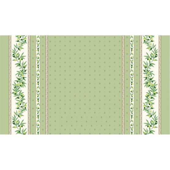 Nappe  coton enduit 1m50/1m20 ramatuelle vert