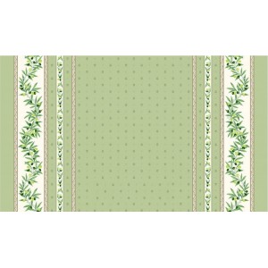 Nappe  coton enduit 1m50/1m20 ramatuelle vert