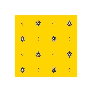 Nappe exclusif jaune bleu enduite 2m / 1m50