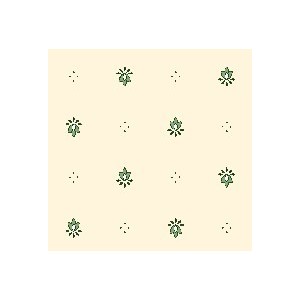 Nappe exclusif écru  vert enduite 2m / 1m50