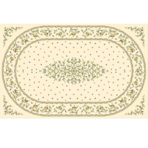 Nappe faïence de Moustiers bleu  plastifiée 2m50 / 1m50