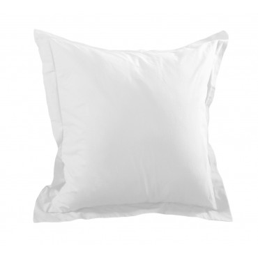 Protège taie d'oreiller blanc élise 60 cm x 60 cm coton