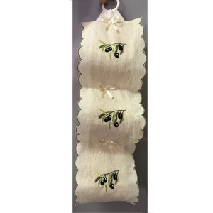 Porte rouleau en bois pour 8 rouleaux de tissu de broderie