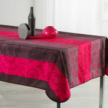 JupVierge Nappe Rectangulaire Anti Tache Tissu avec Tassel Nappe