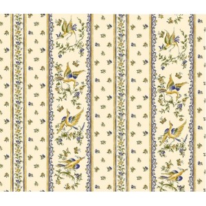 Nappe Faïence de Moustiers bleu coton 3m/1m60