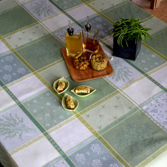 140x140 cm, Green//White J-MOOSE Nappe Solide Broderie /À Carreaux Gland Coton Couverture De Table en Linge pour Cuisine Salle /À Manger D/écoration de Table