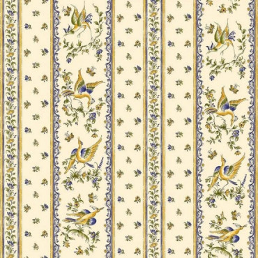 tissu-coton-faïence-de Moustiers-bleu-écru-tissu-français-provençale