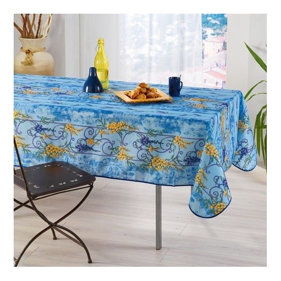 Nappe glycine bleu 2m / 1m50 anti tache infroissable