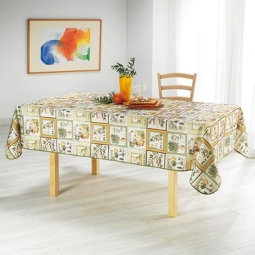 Nappe patchwork olive rectangle 2m40/1m50