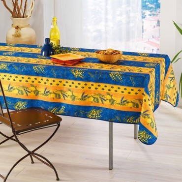 Nappe mimosa lavande citron bleu 3m/1m50 anti tache et infroissable