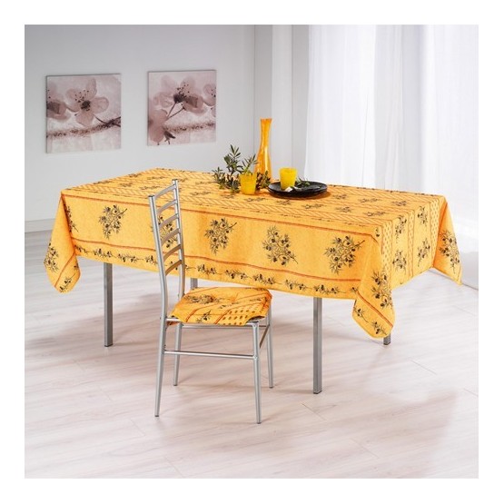 Nappe olivou jaune 3m/1m50 anti tache et infroissable