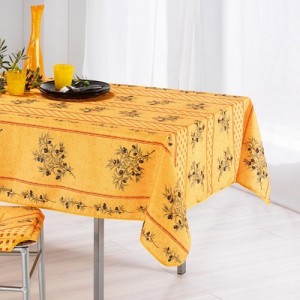 Nappe olivou jaune 3m/1m50 anti tache et infroissable