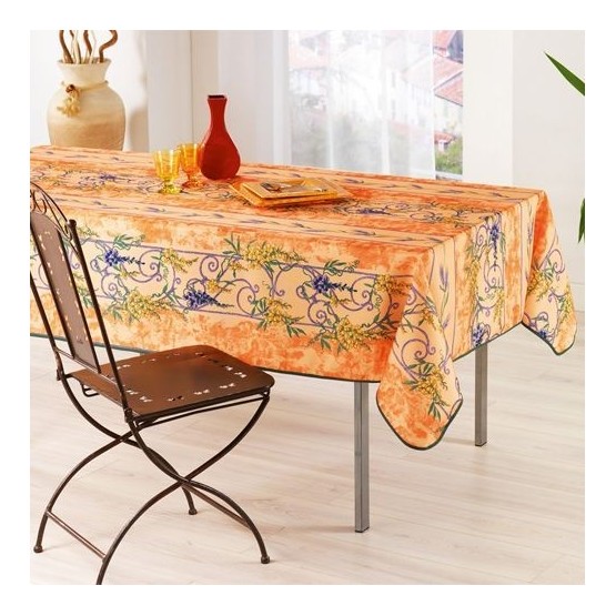 nappe-rectangle-provençale-polyester-antitache-infroissable-saumon-orange-table-tablecloth