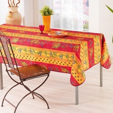 nappe-rectangle-polyester-antitache-infroissable-tablecloth-Mimosa-Lavande-Citron rouge-2m/1m50-table