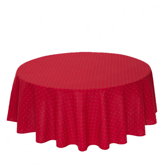 Nappe en coton enduit PVC rouge 160x160 cm MONTENA
